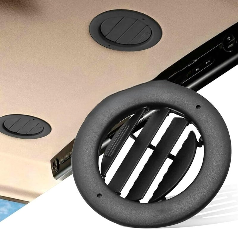 yeedaky 4Pcs Rear Ceiling Roof AC Air Vent 9C2Z-19893-AD Fit for Ford E-150 E-250 E-350 E-450 Super Duty 2009 2010 2011 2012 2013 2014 2015 2016 2017 Black - Image 3